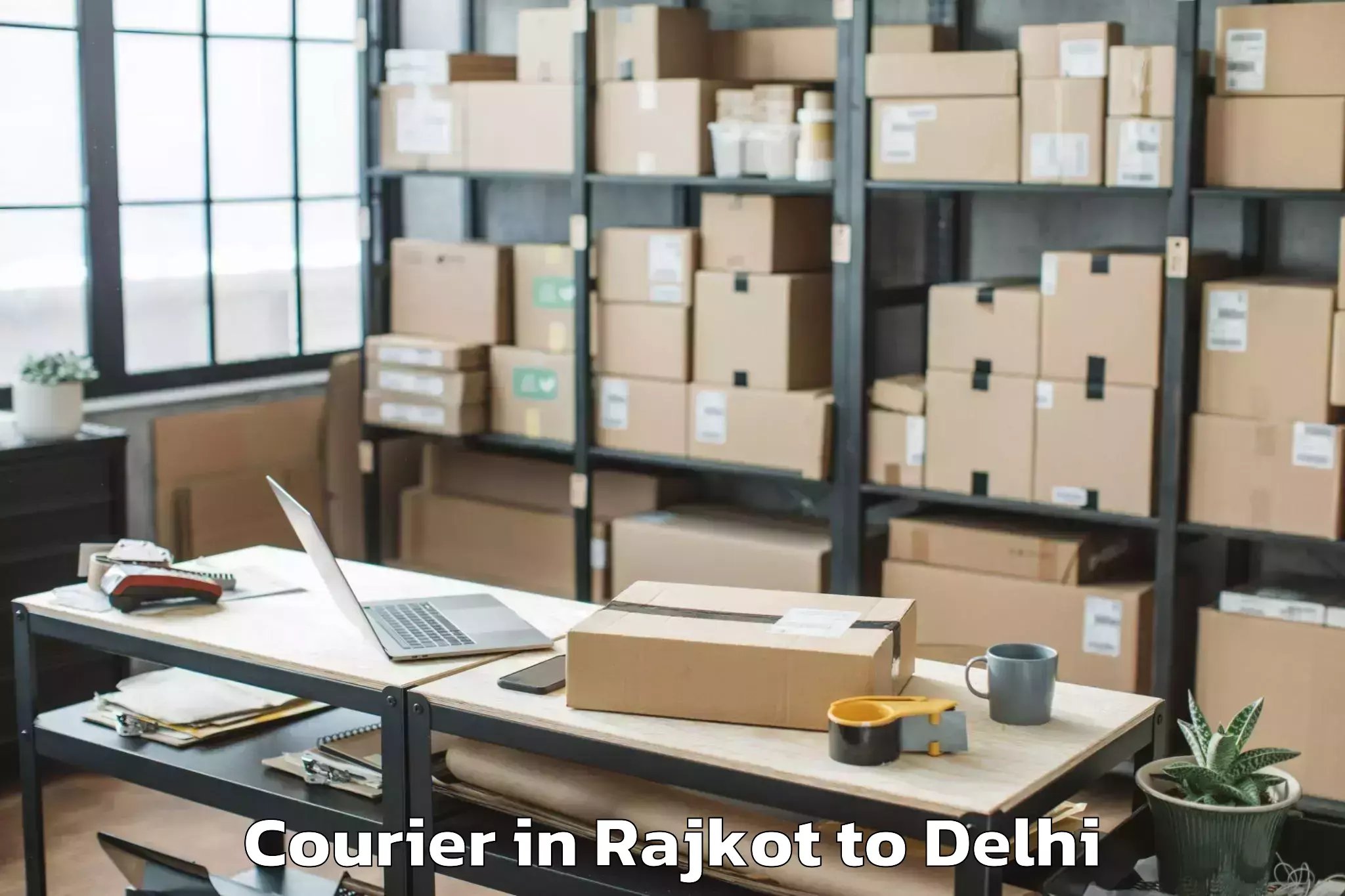 Professional Rajkot to Parsvnath Mall Akshardham Courier